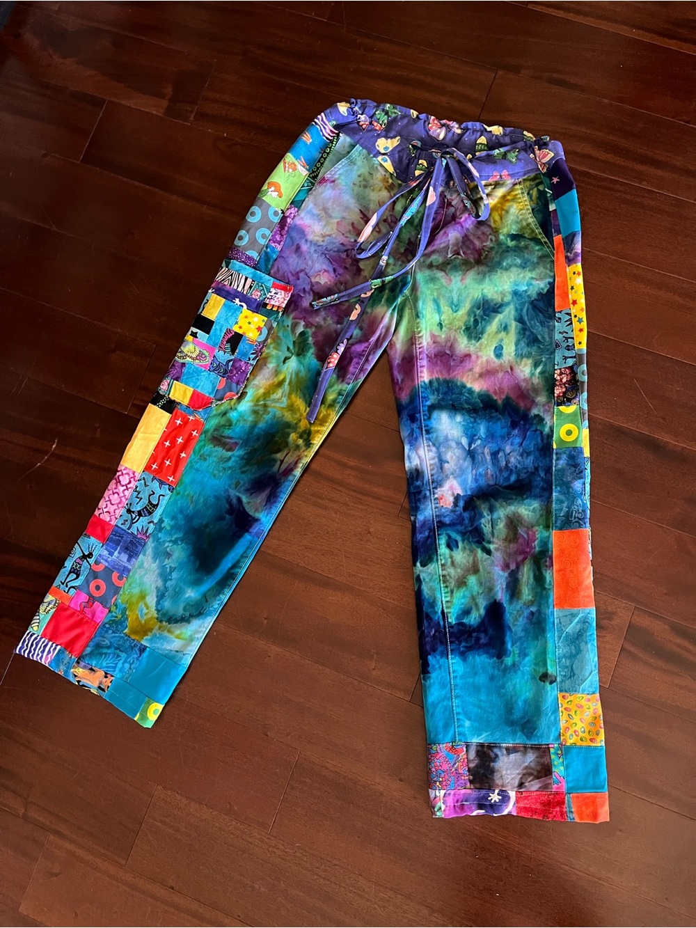PATCHWORK pants ice dyed PHISH ⭕️ moth YEMSG 🌈🌀🌞♻️
